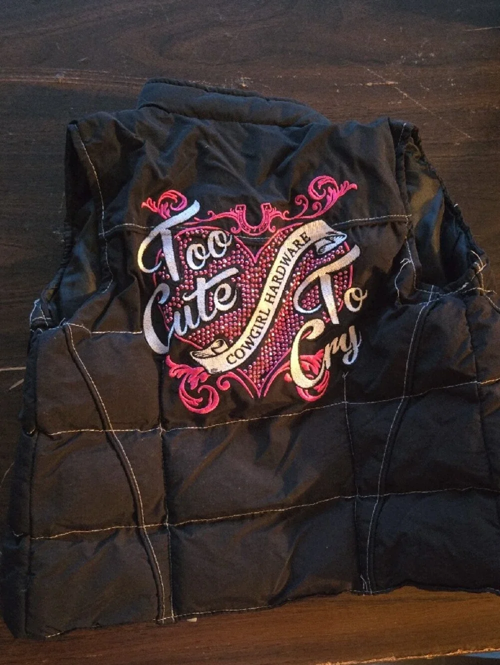 Cute Little Cowgirl Winter Vest